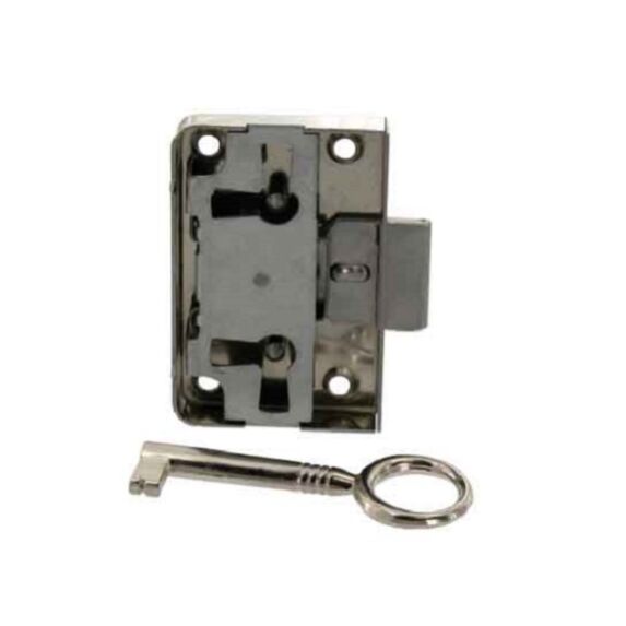 serrure en applique 30mm universelle acier nickelé - VYNEX