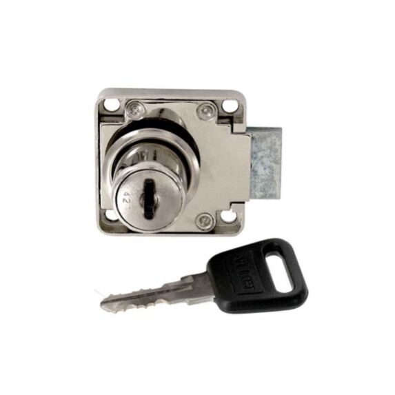 Serrure de sécurité 25mm gauche acier nickelé - VYNEX