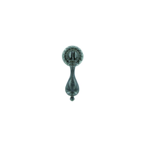 Pendant rustique métal finition vieil argent 48x23mm