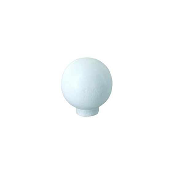 Bouton boule hêtre laqué satiné blanc Ø30mm