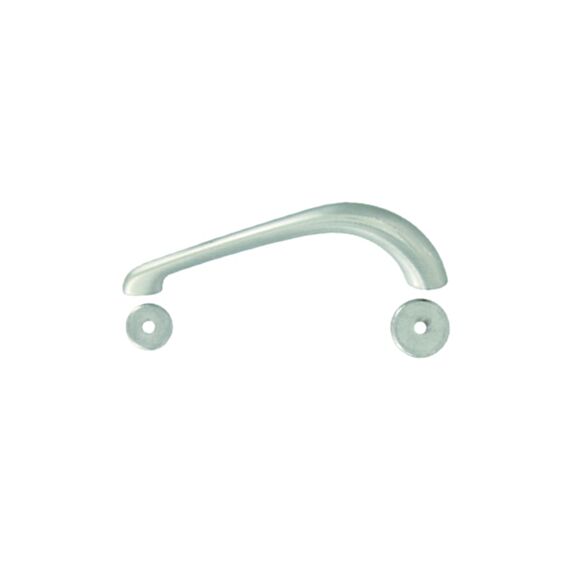 Poignée avec rosettes métal nickelé mat entraxe 96mm