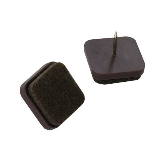 4 patins feutre à clouer 24x24mm - VYNEX