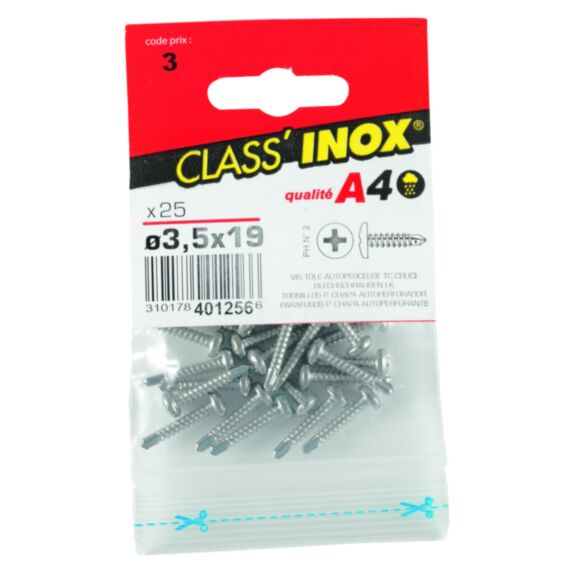 Vis tôle autoperceuse x 25 TC A4 3.5x19 - VYNEX