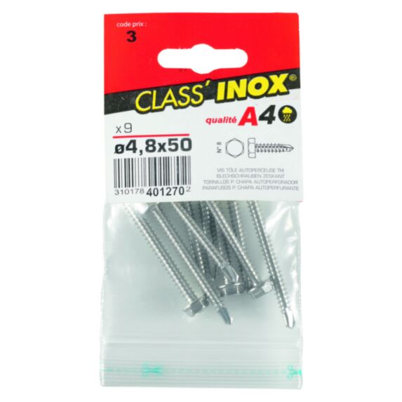 Vis tôle autoperceuse x 9 TH A4 4.8x50 - VYNEX