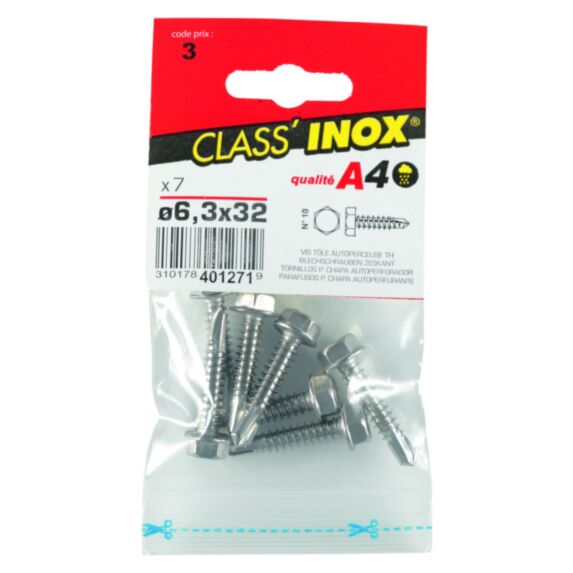 Vis tôle autoperceuse x 7 TH A4 6.3x32 - VYNEX