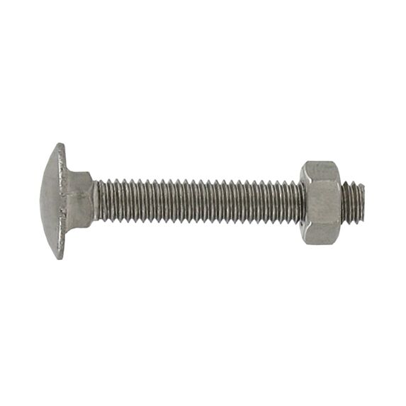 Boulon tête ronde collet carré inox A2 8x40 coque x12 - CLASS INOX