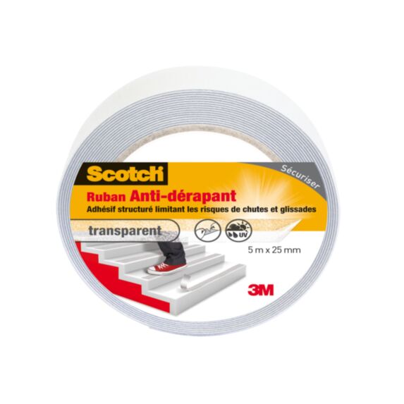 Ruban anti-dérapant transparent 5mx25mm - SCOTCH™