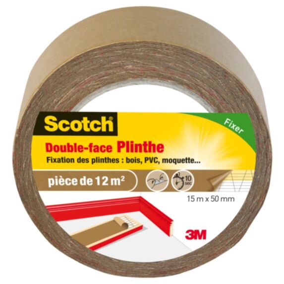 Adhésif moquette double face plinthes 15mx50mm - SCOTCH™