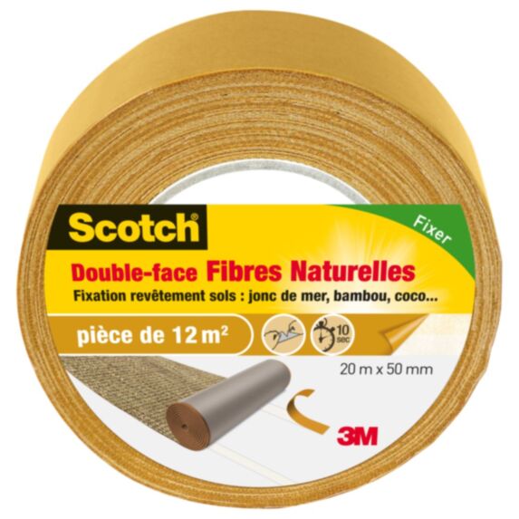 Adhésif moquette double face fibres naturelles 20mx50mm - SCOTCH™