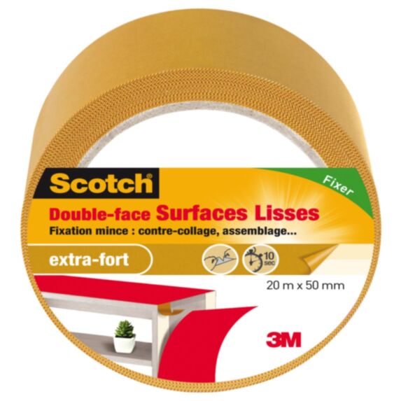 Adhésif moquette double face surfaces lisses 20mx50mm - SCOTCH™