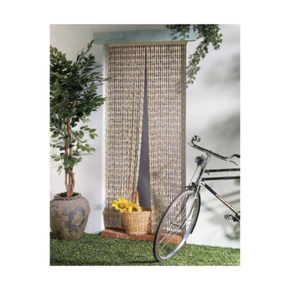 Rideau de porte midi torsade palme 90x200cm MOREL