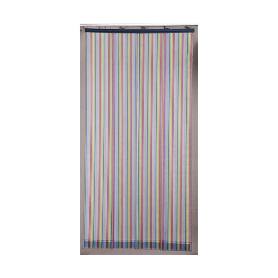 Rideau Moustiquaire L1xH2,20m rayures multicolores - MOREL