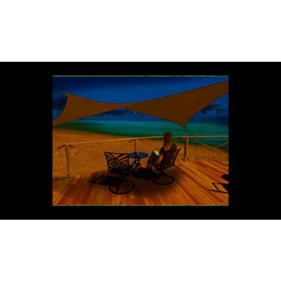 Voile d'ombrage rectangulaire 4 x 3 m brun havane - JARDILINE