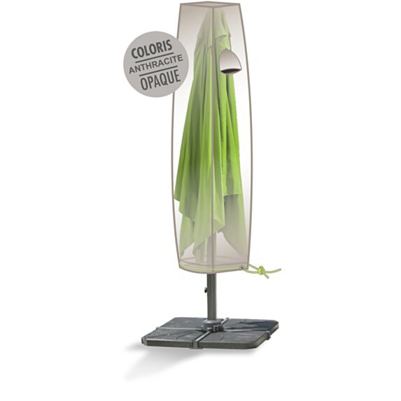 Housse parasol droit jusqu'àDiamètre 4 m + tige de pose. Diamètre 25 x h 200 cm    
