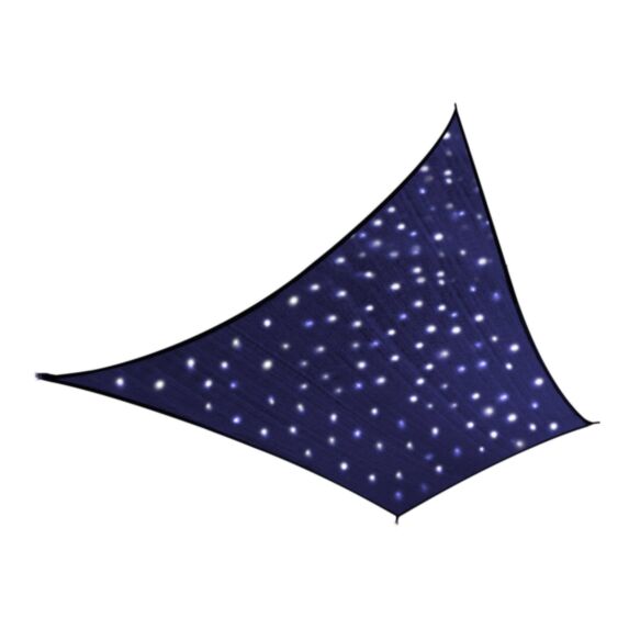 Voile d'ombrage triangulaire 3,60m à LED bleu nuit - JARDILINE