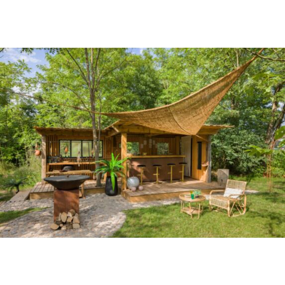 Ombrière triangulaire Naturelle Coco 3,5m de côté - JARDILINE