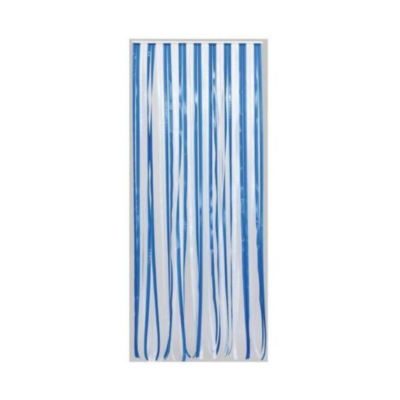 Rideau de porte en lanières Antilles 90x220cm bleu/blanc - MOREL