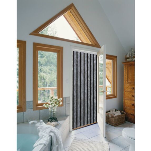 Rideau de Porte Chenille Florence Gris et Noir - MOREL