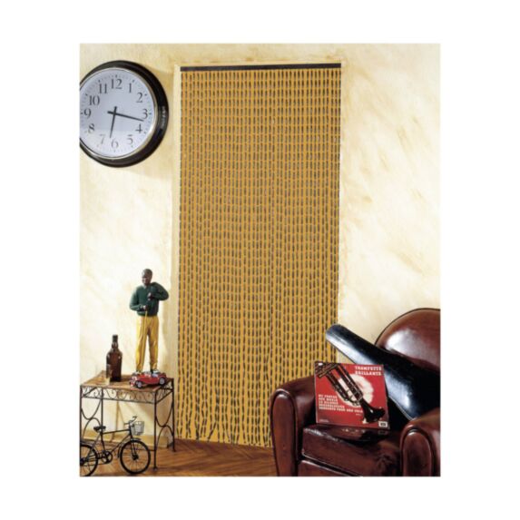 Rideau de porte perles et olives de bois