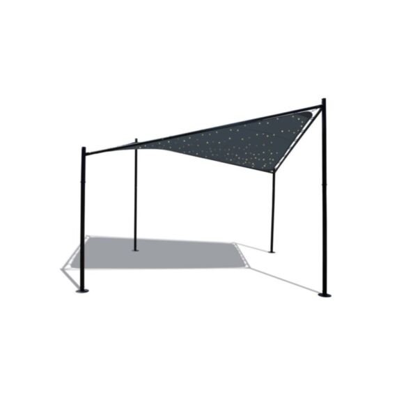 Tonnelle autoportante toile tendue Nassau ciel étoilé 3,5x3,5m - JARDILINE