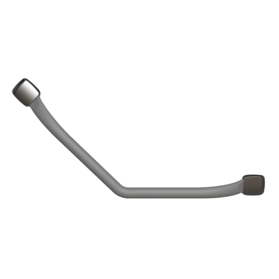 Barre d'Appui Coudee 135° Mana Acier Gris 33x33cm