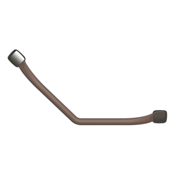 Barre d'Appui Coudee 135° Mana Acier Taupe 33x33cm