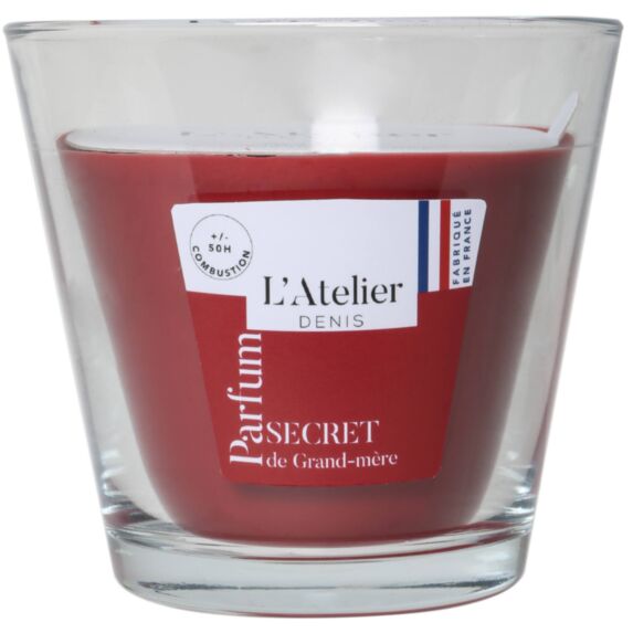 Bougie rouge verre 370gr