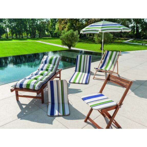 Parasol droit rond Maryland Ø1,8m Rayures multicolore