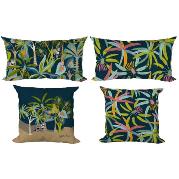 Coussins Faune Sauvage 40x40cm et 50x30cm - JARDIN PRIVE