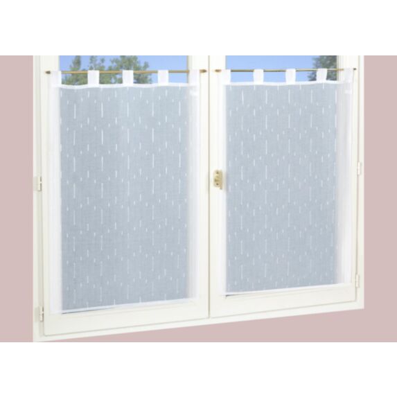 Paire de vitrages 45x120 blanc- DYLREV