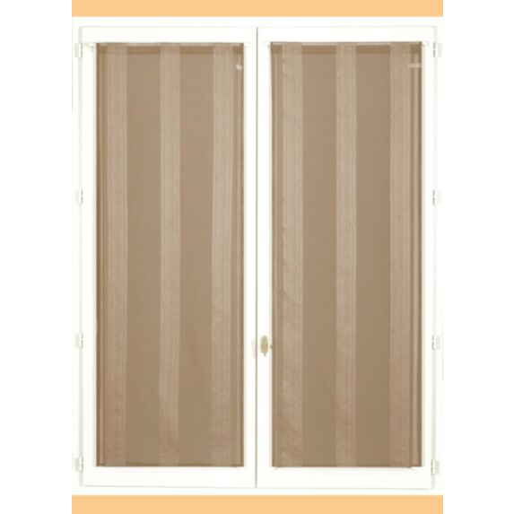 Paire de vitrages 60x160cm taupe - DYLREV