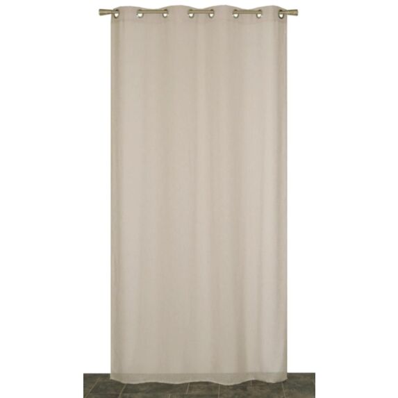 Voilage œillets étamine aspect lin galet 140x240cm - DYLREV