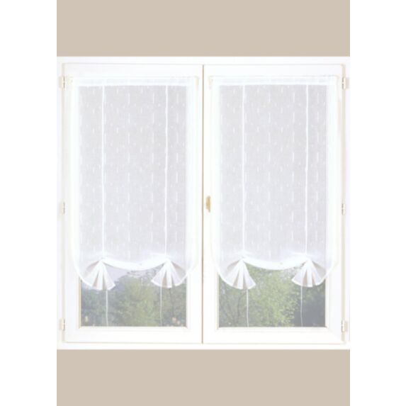 Paire de stores 90x200cm blanc DYLREV