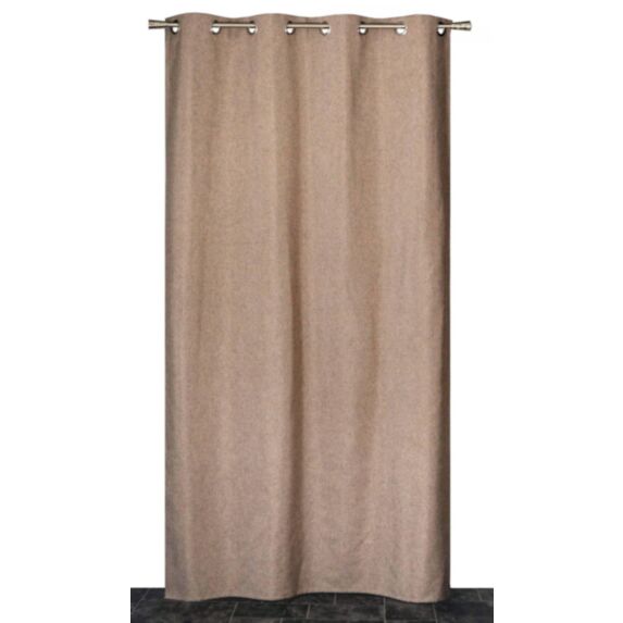 Rideau occultant chiné 140x240cm taupe - DYLREV