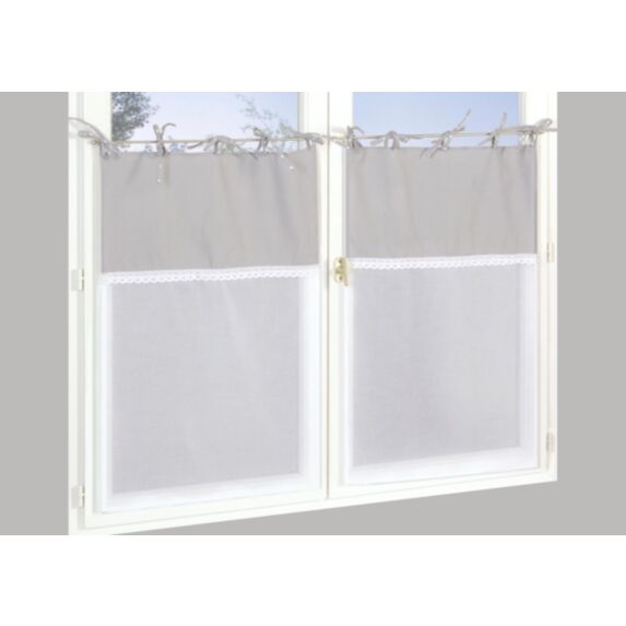 Paire de vitrages 60x120cm gris - DYLREV