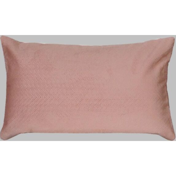 Coussin garni déhoussable 50x30cm vieux rose
