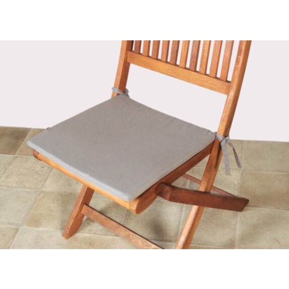 Galette de chaise fine 40x40 cm gris