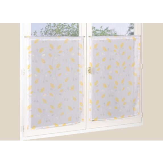 Paire de vitrages 60x160cm jaune - DYLREV