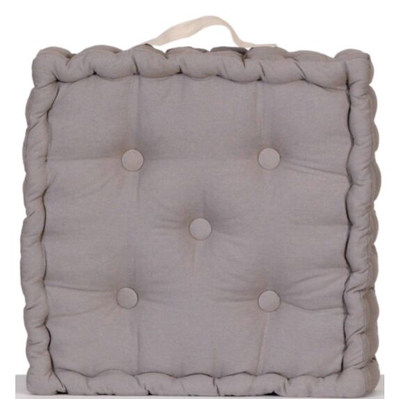 Coussin de sol carré 40x40 cms gris/galet