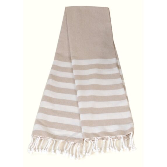 Fouta rayée avec franges 90x180 cm lin