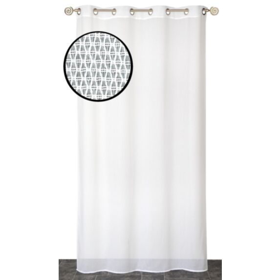 Voilage œillets filet blanc 140x240cm - DYLREV