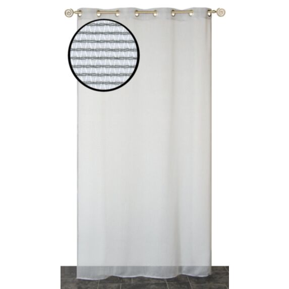 Voilage œillets filet noir 140x240cm - DYLREV