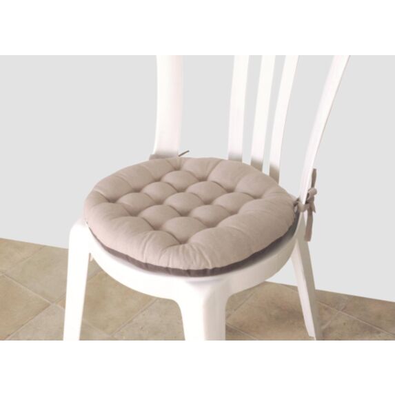 Coussin de chaise ronde bicolore 40x40 cms atmosphère/anthracite