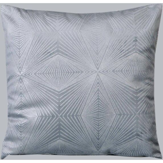 Coussin garni velours 40x40cm gris 100% polyester
