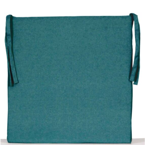 Galette de chaise fine 40x40cm bleu canard