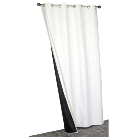 Rideau thermique à oeillets suédé 140x240cm Blanc