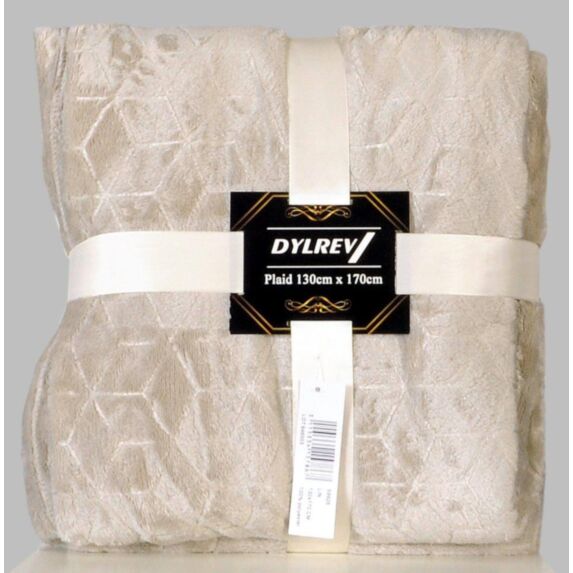 Plaid polaire jacquard 130x170cm lin