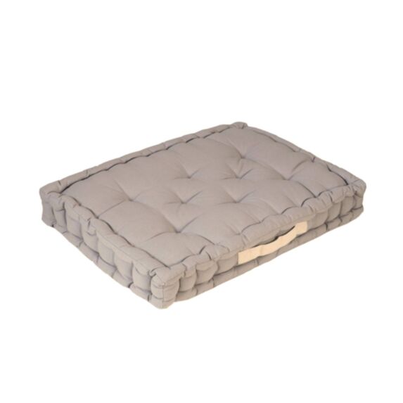 Coussin de sol carré 60x40cm gris/galet