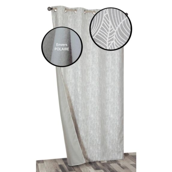 Rideau isolant thermique fantaisie gris 135x240cm - DYLREV