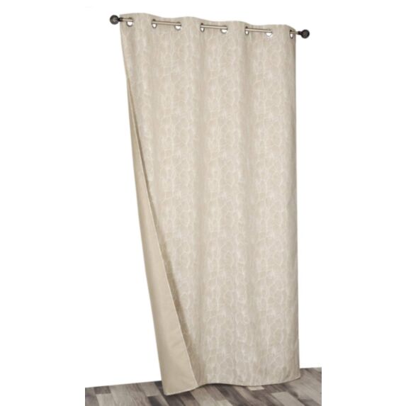 Rideau isolant thermique fantaisie beige 135x240cm - DYLREV